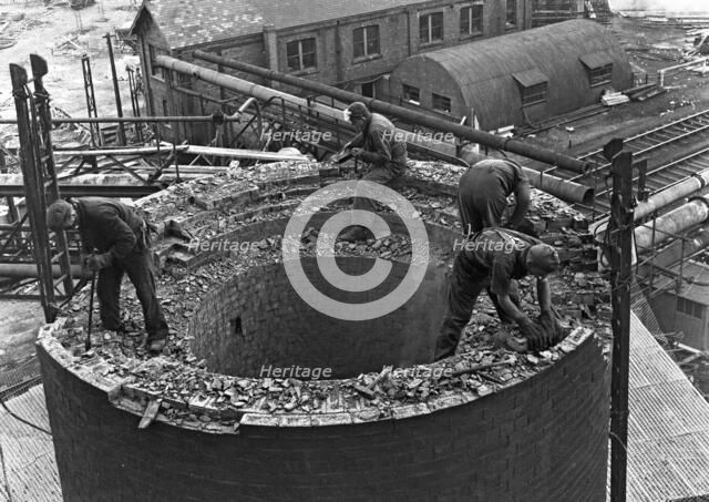 Demolition work Manvers Main colliery, Wath upon Dearne, South Yorkshire, September 1956. Artist: Michael Walters