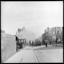 Demolition work in progress, Lichfield Street, Hanley, Stoke-on-Trent, 1965-1968. Creator: Eileen Deste