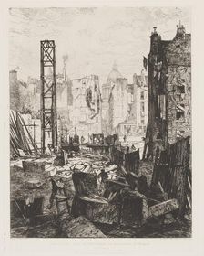 Demolition for the Opening of Boulevard St. Germain, 1862. Creator: Maxime Lalanne (French, 1827-1886); A. Cadart & J. Luquet, rue Richelieu, 79, Paris