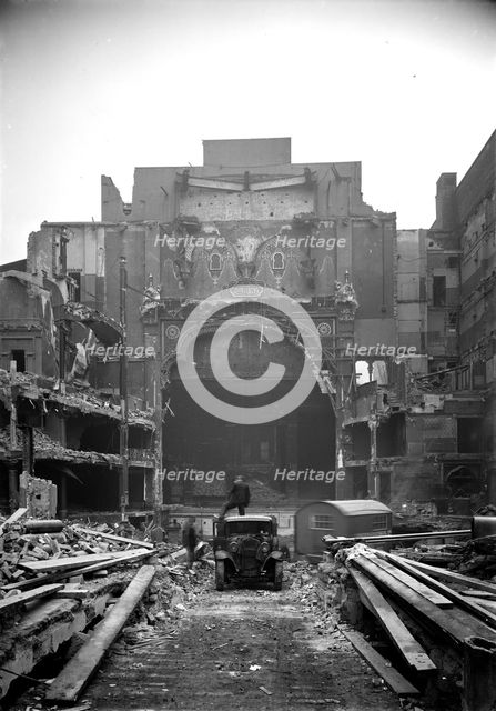 Demolition of the Alhambra Theatre in Leicester Square, London, 1936. Artist: Unknown