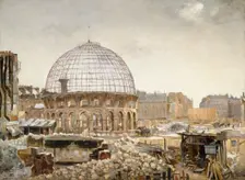 Demolition of the Halle aux bles (wheat exchange), 1888. Creator: Henri Ferdinand Bellan