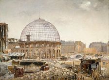 Demolition of the Halle aux bles (wheat exchange), 1888. Creator: Henri Ferdinand Bellan