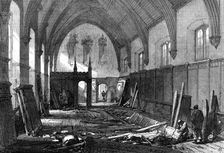 Demolition of the old dining-hall of the Inner Temple, 1869. Creator: Unknown