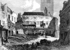 Demolition of the Saracen's Head, Snow-Hill, 1868. Creator: RCH