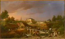 Demolition of the Sint-Jorispoort (The Gate of Saint George) in 1866, 1869. Creator: Braekeleer, Ferdinand de, the Elder (1792-1883)