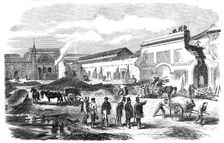 Demolition of the Paris Exhibition Building: the Central Garden, 1868. Creator: Unknown