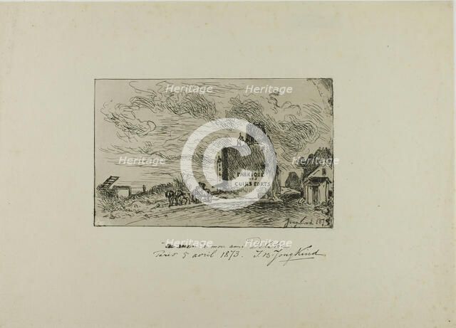 Demolition of the Rue des Francs-Bourgeois Saint Marcel, 1873. Creator: Johan Barthold Jongkind.