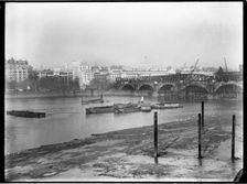 Demolition of Waterloo Bridge, City of Westminster, Greater London Authority, 1936. Creator: Charles William Prickett
