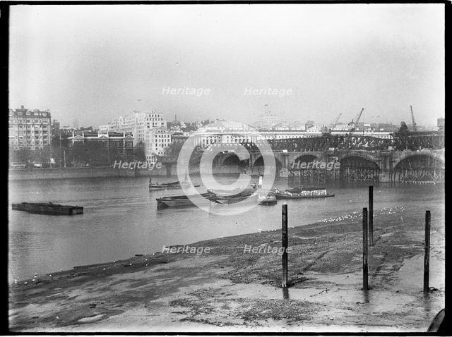 Demolition of Waterloo Bridge, City of Westminster, Greater London Authority, 1936. Creator: Charles William  Prickett.