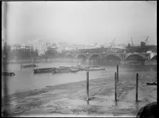 Demolition of Waterloo Bridge, City of Westminster, Greater London Authority, 1936. Creator: Charles William Prickett