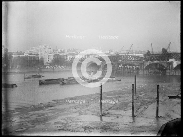 Demolition of Waterloo Bridge, City of Westminster, Greater London Authority, 1936. Creator: Charles William  Prickett.