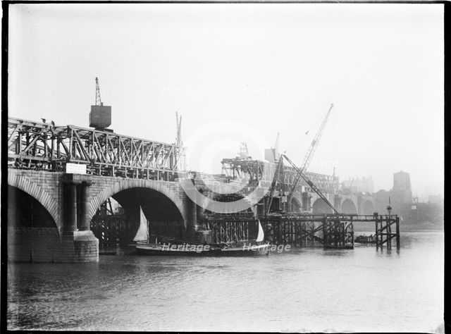 Demolition of Waterloo Bridge, City of Westminster, Greater London Authority, 1936. Creator: Charles William  Prickett.