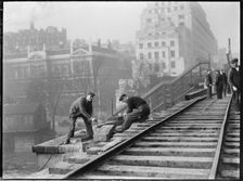 Demolition of Waterloo Bridge, City of Westminster, Greater London Authority, 1936. Creator: Charles William Prickett