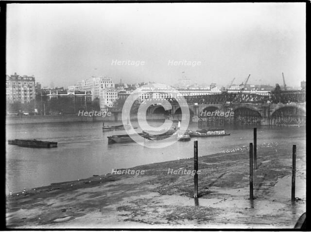 Demolition of Waterloo Bridge, City of Westminster, Greater London Authority, 1936. Creator: Charles William  Prickett.
