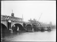 Demolition of Waterloo Bridge, City of Westminster, Greater London Authority, 1936. Creator: Charles William Prickett