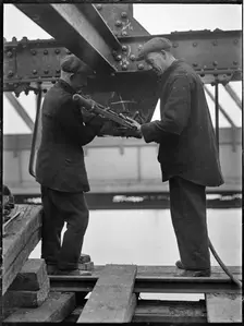 Demolition of Waterloo Bridge, Lambeth, Greater London Authority, 1936. Creator: Charles William Prickett