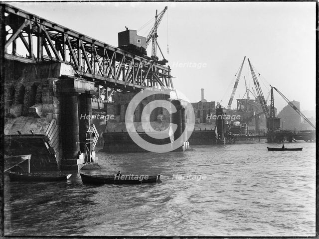 Demolition of Waterloo Bridge, Lambeth, Greater London Authority, 1936. Creator: Charles William  Prickett.