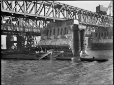 Demolition of Waterloo Bridge, Lambeth, Greater London Authority, 1936. Creator: Charles William Prickett