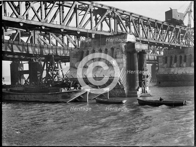 Demolition of Waterloo Bridge, Lambeth, Greater London Authority, 1936. Creator: Charles William  Prickett.