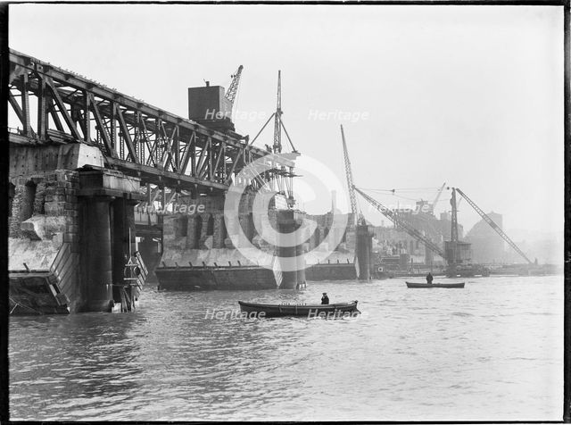 Demolition of Waterloo Bridge, Lambeth, Greater London Authority, 1936. Creator: Charles William  Prickett.