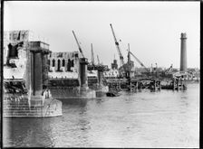 Demolition of Waterloo Bridge, Lambeth, Greater London Authority, 1936. Creator: Charles William Prickett