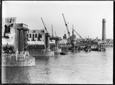 Demolition of Waterloo Bridge, Lambeth, Greater London Authority, 1936. Creator: Charles William Prickett