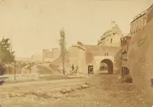Demolition of Fisher Gate, about 1859. Creator: Unknown