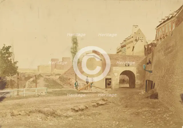 Demolition of Fisher Gate, about 1859. Creator: Unknown.