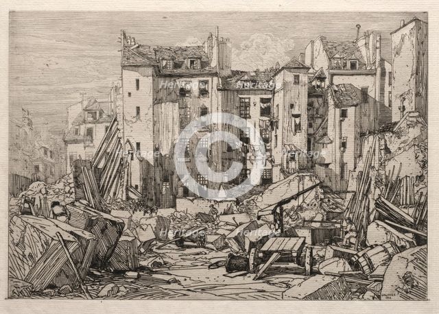 Demolition of Old Houses in Paris, 1862. Creator: Maxime Lalanne (French, 1827-1886).