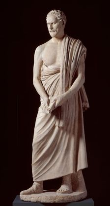 Demosthenes: cast of a Roman version of a lost Greek original, c295 BC-285 BC. Creator: Unknown