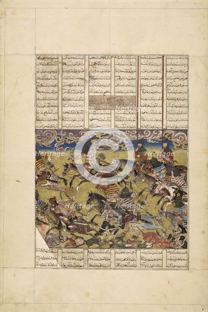 Demotte Shahnameh: Faramarz pursues the king of Kabul, ca 1330. Creator: Iranian master.