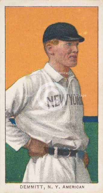 Demmitt, New York, American League, from the White Border series (T206) for the America..., 1909-11. Creator: American Tobacco Company.