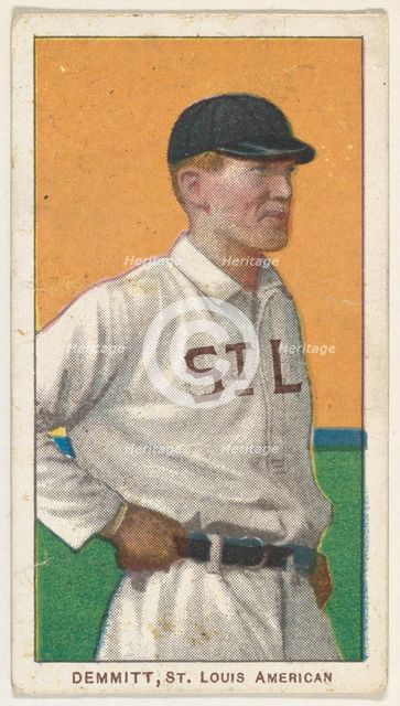 Demmitt, St. Louis, American League, from the White Border series (T206) for the Americ..., 1909-11. Creator: American Tobacco Company.