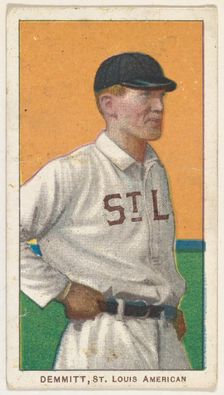 Demmitt, St. Louis, American League, from the White Border series (T206) for the Americ..., 1909-11. Creator: American Tobacco Company