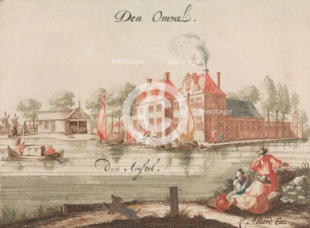 Den Omval, den Amstel', in: Tooneel Der Voornaamste Nederlands Huizen, En Lust Hoven, Naar..., n.d.. Creator: Unknown.