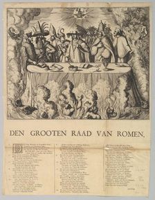 Den Grooten Raad van Romen, 1665-1708. Creator: Style of Romeyn de Hooghe (Dutch, Amsterdam 1645-1708 Haarlem)