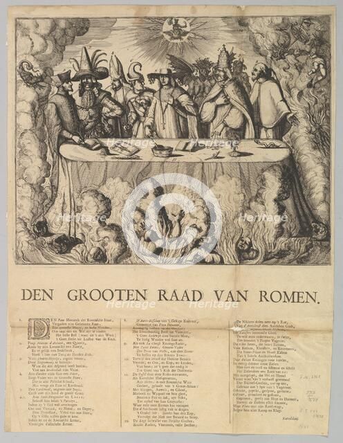 Den Grooten Raad van Romen, 1665-1708. Creator: Style of Romeyn de Hooghe (Dutch, Amsterdam 1645-1708 Haarlem).