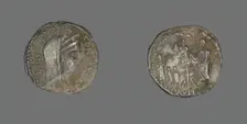 Denarius (Coin) Depicting Concordia, about 62 BCE. Creator: Unknown