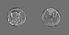 Denarius (Coin) Depicting a Helmeted Head of Attis, about 78 BCE. Creator: Unknown