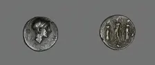 Denarius (Coin) Depicting Scipio Africanus, 112-111 BCE. Creator: Unknown
