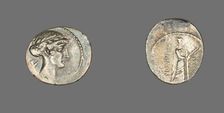 Denarius (Coin) Depicting the God Apollo, 66 BCE. Creator: Unknown