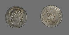 Denarius (Coin) Depicting the God Apollo, 85 BCE. Creator: Unknown