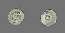 Denarius (Coin) Depicting the God Apollo, 85 BCE. Creator: Unknown