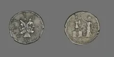 Denarius (Coin) Depicting the God Janus, 119 BCE. Creator: Unknown