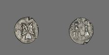Denarius (Coin) Depicting the God Janus, 119 BCE. Creator: Unknown