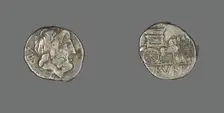 Denarius (Coin) Depicting the God Jupiter, about 87 BCE. Creator: Unknown