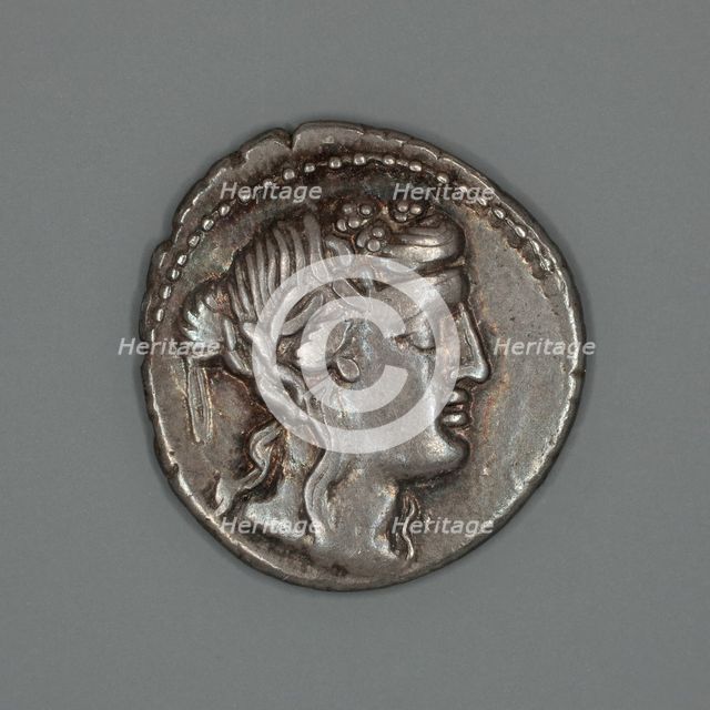 Denarius (Coin) Depicting the God Liber, about 78 BCE. Creator: Unknown.