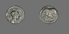 Denarius (Coin) Depicting the Goddess Diana, about 68 BCE. Creator: Unknown