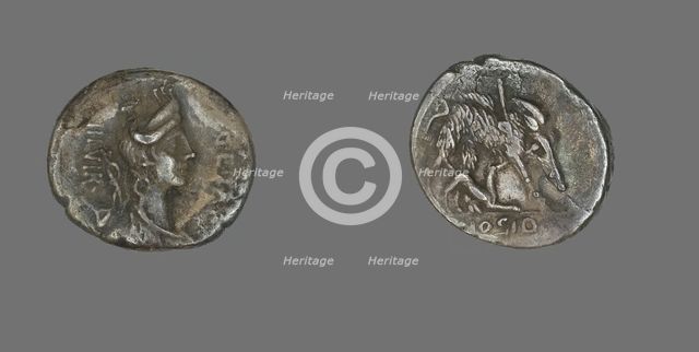 Denarius (Coin) Depicting the Goddess Diana, about 68 BCE. Creator: Unknown.