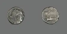 Denarius (Coin) Depicting the Goddess Juno, about 87 or 83 BCE. Creator: Unknown